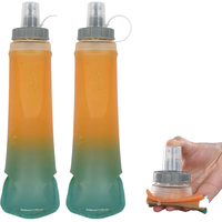 Bouteille d'eau souple pliable OEM/ODM 500 ml en TPU pour course à pied, fitness et compétition