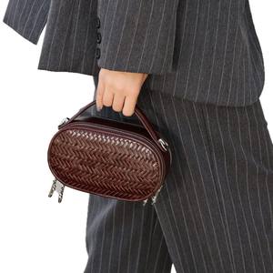 Tas tangan kulit asli wanita, tas selempang Diagonal mode, tas bahu kapasitas besar, tas tangan kulit asli, tas desainer gaya Perancis - Product Image 5