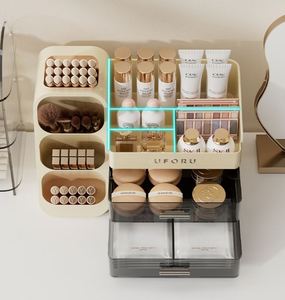 Cosmetic Organizer Home Dressing <b>Table</b> High-<b>End</b> Large-Capacity Lipstick Skincare Multi-Functional Compartment <b>Storage</b> Rack - Product Image 4