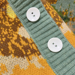 เสื้อสเวตเตอร์ถักลายดอกทานตะวันขนาดใหญ่สำหรับเด็กผู้หญิงใส่ไปโรงเรียนออกแบบลายดอกไม้ - Product Image 3