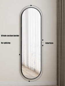 <span class=keywords><strong>Specchio</strong></span> da parete moderno con struttura in lega di alluminio piastra di <span class=keywords><strong>terra</strong></span> ovale porta bagno <span class=keywords><strong>a</strong></span> parete decorativo in metallo <span class=keywords><strong>specchio</strong></span> - Product Image 5