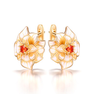 Boucles d'oreilles clous florales pour femmes, style jardin, pour usage quotidien, accessoire d'oreille, bijou de mode - Product Image 6