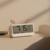 Maßgefertigter Uhrenhersteller Feuchtigkeits-Kalender Digitaluhr Batteriebetriebene Temperaturuhr Kinder-Lernuhr Küchen-Wecker