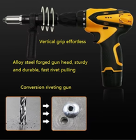 Taladro eléctrico de tracción de núcleo neumático de remachadora, pistola de tracción de remaches, cabezal de conversión de clavos