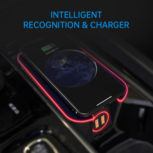 2018 <span class=keywords><strong>Volvo</strong></span> <span class=keywords><strong>XC90</strong></span> XC60 C60 V60 Trim cargador inalámbrico para coche PD Jack Qc3.0 adaptador C enchufe de carga encendedor de cigarrillos soporte de teléfono - Product Image 2