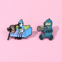 En gros, épingles en métal à motifs de dessins animés, style anime créatif, broches pour bébé, badges en métal à personnages mignons, accessoires pour vêtements et sacs