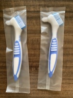 Cepillo de dientes de doble cara de alta calidad para dentaduras excelente herramienta de cuidado bucal