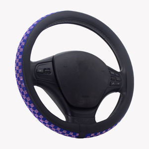 Housse de volant en cristal à carreaux, légère, respirante, universelle, adaptée à la plupart des voitures, SUV, fourgonnettes, décoration de véhicule - Product Image 1