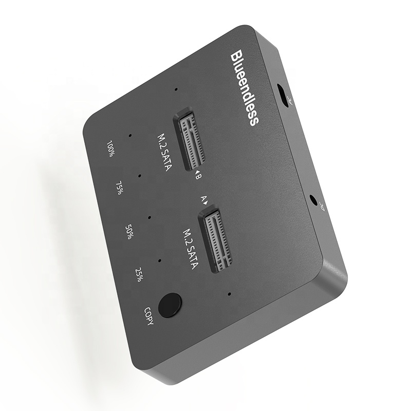 Blueendless Dual Bay M.2 Sata Support Clone and PM Function Laptop SSD M.2 Docking Station
