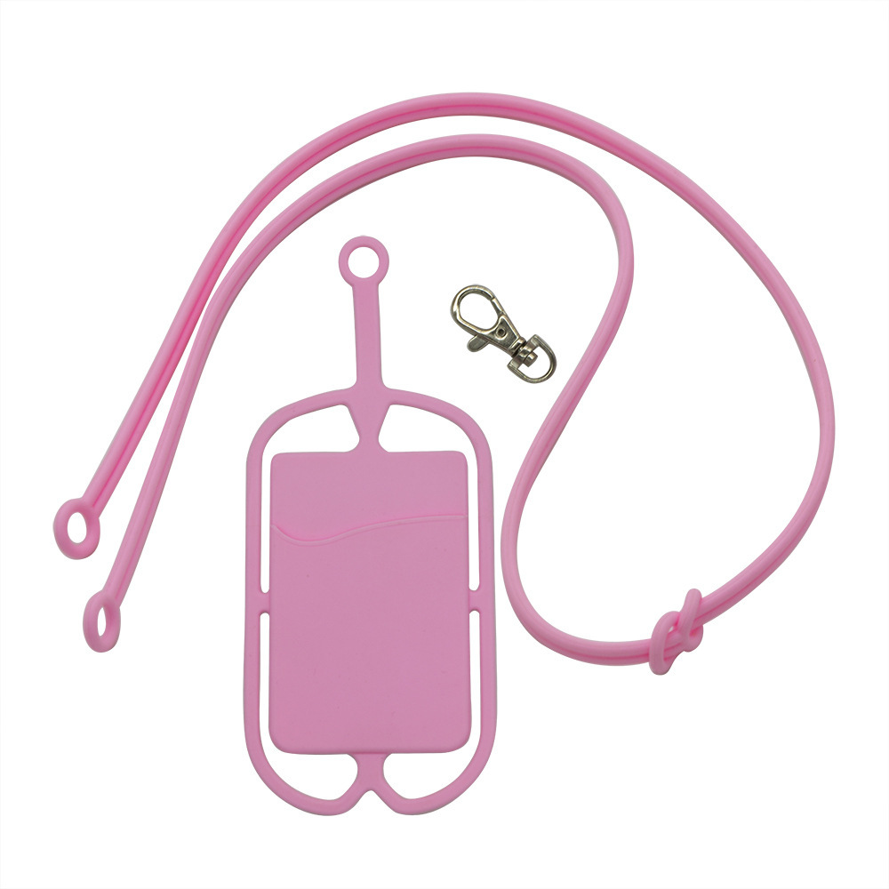 Ремешок для сотового телефона, карман для карт и силиконовый шейный ремешок совместим с большинством смартфонов