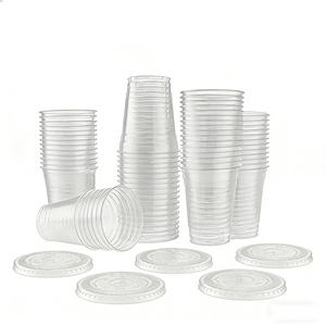 Gobelets jetables pour animaux de compagnie, 16 oz, transparents, pour thé au lait, avec logo personnalisé, gobelets en plastique pour café avec couvercle - Product Image 2