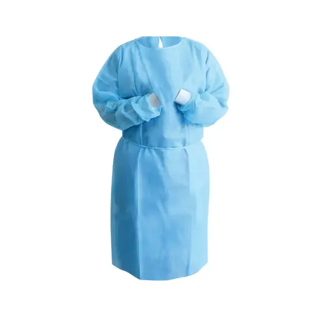 Dùng một lần cách ly áo choàng không dệt PP nhẹ khách truy cập áo choàng bác sĩ y tá phẫu thuật bảo vệ cô lập phát triển