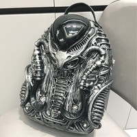 Sac à dos unisexe tendance 2025 de style punk urbain, forme unique, avec fermeture éclair