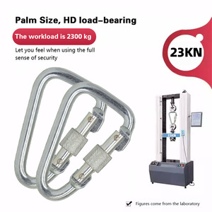 Tùy Chỉnh Chất Lượng Cao 23Kn Khóa Thép <span class=keywords><strong>Carabiner</strong></span> Cho Leo Núi Và Mùa Thu Bảo Vệ Elite <span class=keywords><strong>Carabiner</strong></span> Móc - Product Image 2