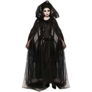 Robe de soirée d'halloween sexy de style sombre pour femmes avec cape nouvelle performance de cosplay pour les costumes de films et de télévision - Product Image 6