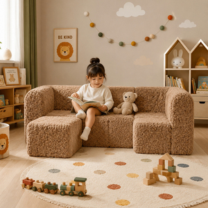 Sofá Modular <span class=keywords><strong>de</strong></span> Espuma <span class=keywords><strong>de</strong></span> Alta Densidad OEM ODM, Sofá Seccional Desmontable para Niños, para Dormitorio, Sala <span class=keywords><strong>de</strong></span> Juegos, Sala <span class=keywords><strong>de</strong></span> Estar, Exterior - Product Image 2