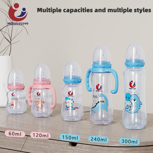 Biberón de Plástico PP Personalizado con Asa y Tetina Estándar para Bebés Recién Nacidos, 2oz 4oz 5oz 8oz 10oz 240ml, Libre de BPA - Product Image 2