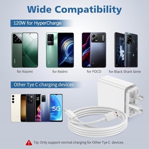Nuevo <span class=keywords><strong>Cargador</strong></span> de Pared de 120W para <span class=keywords><strong>Xiaomi</strong></span> 15 14T 13T Pro 13 12T 11T, para <span class=keywords><strong>Redmi</strong></span> <span class=keywords><strong>Note</strong></span> 14s 14 13 12 Mi11, para POCO X7 F6 M6 Pro - Product Image 6