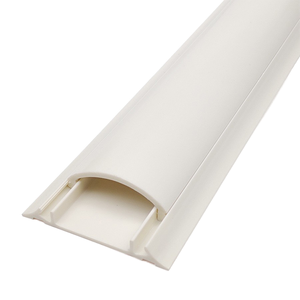 Vente d'usine conduit de câblage en PVC montage facile ferme le couvercle de cordon de câble <span class=keywords><strong>mural</strong></span> en plastique certifié Rohs goulotte de câble de sol en arc - Product Image 1