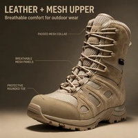 Botte tactique en cuir imperméable et respirante, personnalisable pour l'extérieur, OEM ODM sur mesure, ISO CE