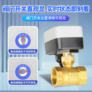 Vanne à boisseau sphérique miniature bidirectionnelle Yueer 1/2 po filetée pour le contrôle de l'eau avec fenêtre de positionnement pour fonctionnement 220V 24V - Product Image 3