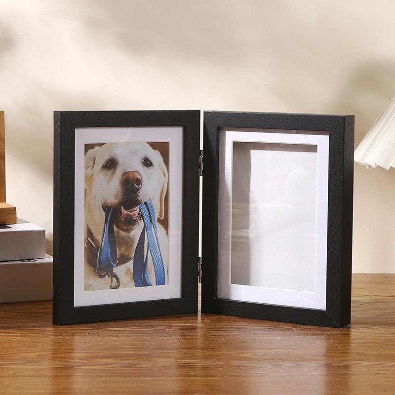 DIY Brown Dog Paw Print Clay Keepsake Kit Pet Gift Wooden Pet Memorial ...