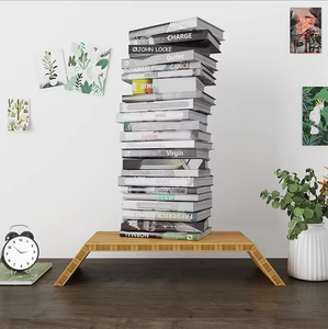 الخيزران حامل الكمبيوتر الخيزران أعلى مكتب الكمبيوتر رصد ارتفاع قابل للتعديل حامل - Product Image 4