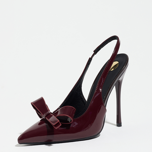 Wholesale <strong>Women</strong> Pointed Toe Stiletto Heel Bow Sandals Adjustable <strong>Ankle</strong> <strong>Strap</strong> Elegant Sexy Office Party Daily Wear Versatile <strong>Shoe</strong> - Product Image 1
