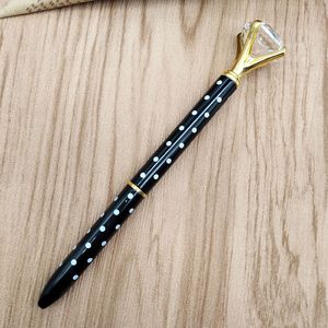 Stylo bille élégant en métal torsadé avec grand diamant, multicolore, logo personnalisé, pour conférences d'affaires, promotionnel, vente en gros - Product Image 6