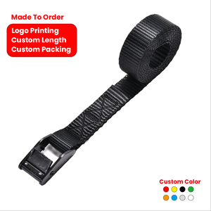 Cinghia con Fibbia a Camma Nera Rivestita in E-Coating, Angoli Arrotondati Senza Danni, Capacità 350kg, per Trasporto Merci Fragili - Product Image 1