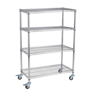 Estante de alambre Industrial antiestático OEM, estantería de alambre cromado ESD <span class=keywords><strong>con</strong></span> rueda - Product Image 3