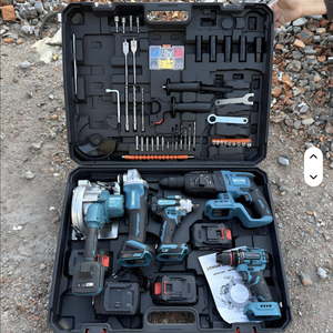 Ensemble de 5 outils électriques combinés, perceuse à percussion sans fil, clé à chocs sans fil, scie circulaire portable WKC-5, haute qualité - Product Image 3