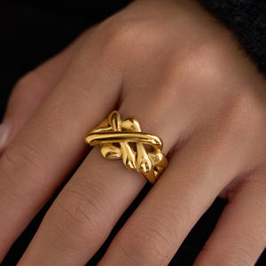 विंटेज ग्रीक पौराणिक पौराणिक कथाओं अद्भुत अनियमित रिंग डेज़न सर्दियों के नए गर्म सोने की प्रवृत्ति 18k pvd सोने की प्लेटेड स्टेनलेस स्टील महिला गहने - Product Image 1