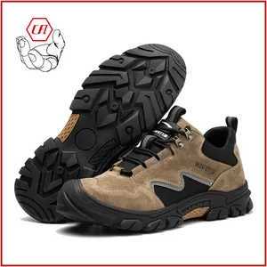 工厂供应商皮革安全鞋钢头男士安全鞋橡胶底焊接男士防护工作鞋
