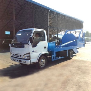 รถบรรทุก ISUZU ELF 4X2 แบบไฮดรอลิกฮุคลิฟท์ สำหรับขนส่งตู้คอนเทนเนอร์ขยะและการทำความสะอาดเมืองอัจฉริยะ  ลดราคาพิเศษ - Product Image 2