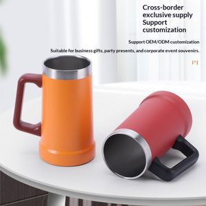 Nuevo Vaso Térmico Portátil de Acero Inoxidable para Oficina, Gran Capacidad, con Asa Brasileña, para Cerveza, Ideal para Negocios - Product Image 2
