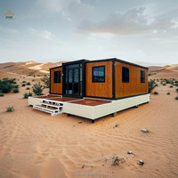 Maison préfabriquée mobile pliable de luxe TS de 40 pieds ou 20 pieds, villa à toit plat de 2 à 4 chambres pour usage résidentiel, vente directe