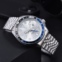 Reloj Mecánico de Buceo para Hombre de 41 mm con Esfera Naranja Clásica, Movimiento Automático, Reloj de Pulsera Deportivo de Lujo Resistente al Agua