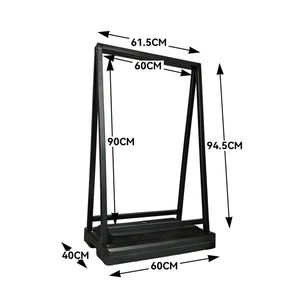 Support de signalisation de trottoir réglable et robuste, double face, coupe-vent, en forme de A - Product Image 2