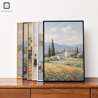 Cadre flottant personnalisé en alliage d'aluminium pour toile, peinture à l'huile, cadre photo en métal noir et or, cadre mural, OEM ODM
