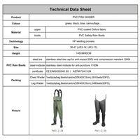 Cuissardes de pêche en tissu Oxford enduit de PVC, légères, pour la chasse, l'agriculture, le camping et les activités de plein air