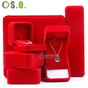 Luxury High Quality Velvet Jewelry Set Box <b>Rings</b> Earrings Pendants Custom Logo Multi Colors Portable Durable <b>Storage</b> Display - Product Image 3