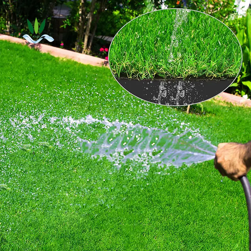 ABRIN Realistic Grass Deluxe Synthetic Turf Thick Clean with Drain Holes Lawn Pet Turf Indoor Outdoor Landscape Carpet Grass