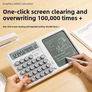 แท็บเล็ต<span class=keywords><strong>เขียน</strong></span>แบบดิจิตอลพร้อมเครื่องคิดเลข <span class=keywords><strong>2</strong></span> in 1 หน้าจอ LCD เครื่องคิดเลขวิทยาศาสตร์สำหรับเป็นของขวัญวันหยุด - Product Image 4