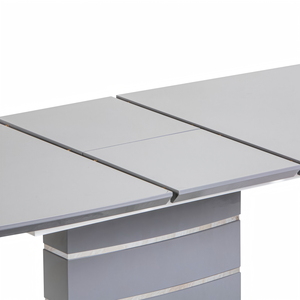 Tavolo da Pranzo Allungabile Rettangolare Moderno di Lusso <span class=keywords><strong>con</strong></span> Base Scanalata Creativa in MDF Verniciato per Sala da Pranzo - Product Image 3
