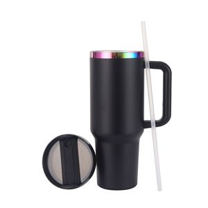 Termo Aislado de Gran Capacidad (40 oz) Más Vendido Transfronterizo, Taza para Café Helado, Vaso Portátil para Coche, Electrochapado - Product Image 3
