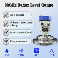 Jauge de niveau radar 80 GHz haute fréquence résistante à la corrosion pour la surveillance du niveau d'eau