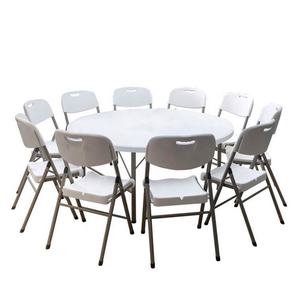 5 قدم 60 بوصة بيع بالجملة طوي مأدبة حفلة حفل زفاف 10 مقاعد طاولة كرسي في الهواء الطلق - Product Image 1