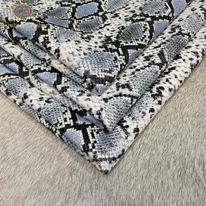 <span class=keywords><strong>Python</strong></span> motif peau de vache imprimé serpent véritable cuir de vache pour la fabrication de chaussures sacs à main - Product Image 3