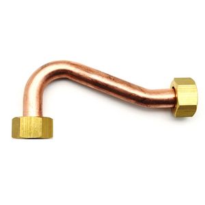 Raccord coudé en cuivre 90 degrés avec extrémités en laiton pour plomberie - Product Image 1